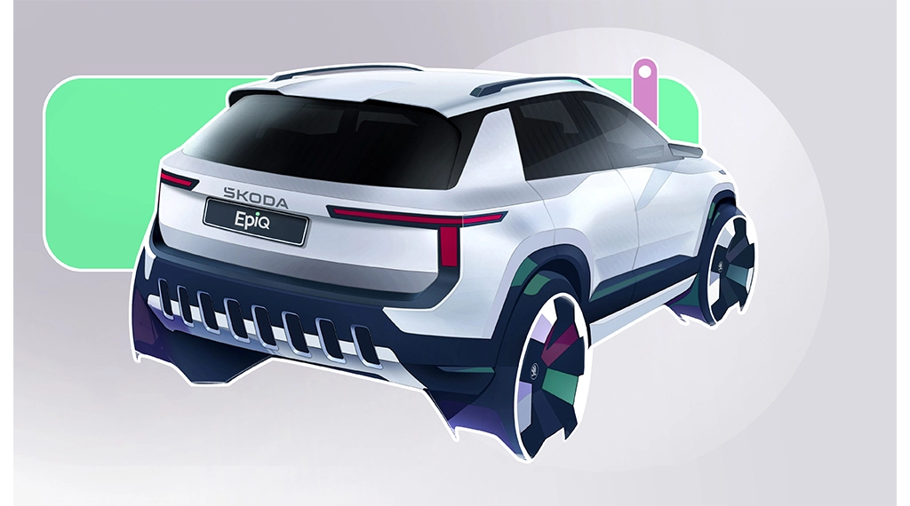 01_Škoda Epiq elétrico_primeiros esboços do interior e data de estreia mundial